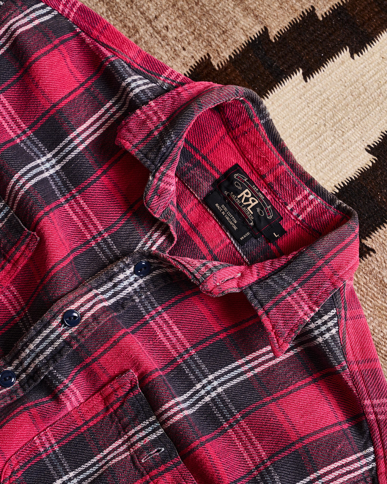 RRL Ralph Lauren Red Black Check Flannel | Doug Bihlmaier