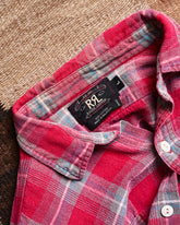 RRL Ralph Lauren Red Gray Check Flannel | Doug Bihlmaier