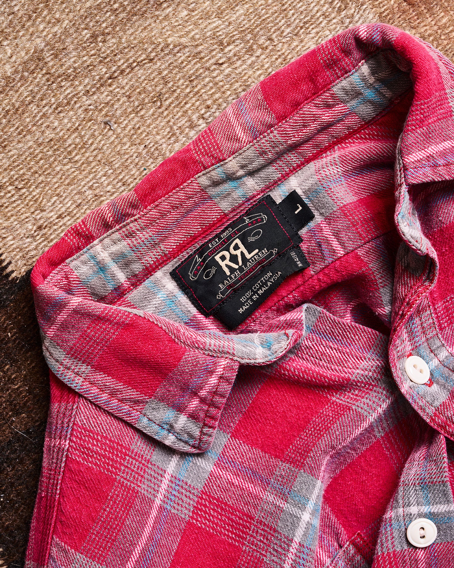 RRL Ralph Lauren Red Gray Check Flannel | Doug Bihlmaier