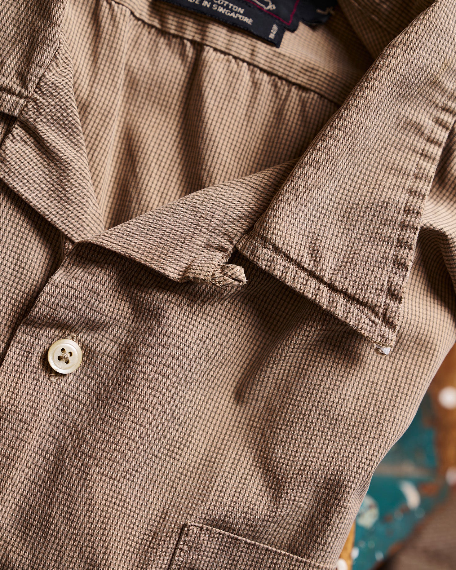 RRL Ralph Lauren Tan Mini Check Shirt | Doug Bihlmaier