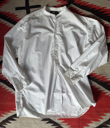 RRL Ralph Lauren White Banded Button Down Shirt | Doug Bihlmaier