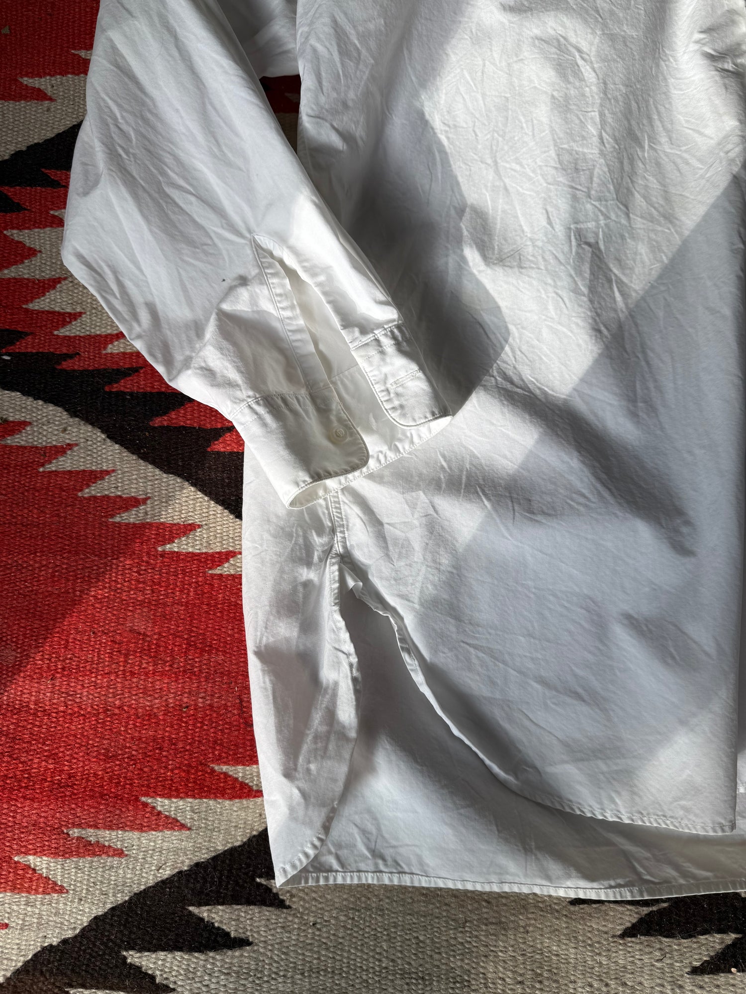 RRL Ralph Lauren White Banded Button Down Shirt | Doug Bihlmaier