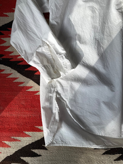 RRL Ralph Lauren White Banded Button Down Shirt | Doug Bihlmaier