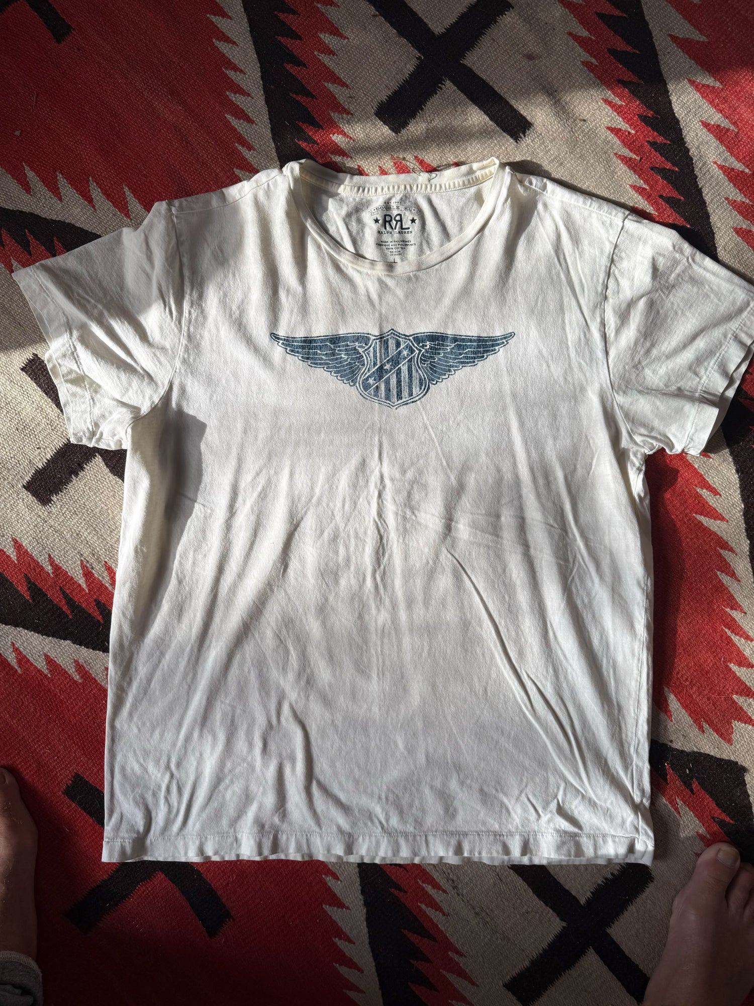 RRL Ralph Lauren White Wing T-Shirt | Doug Bihlmaier