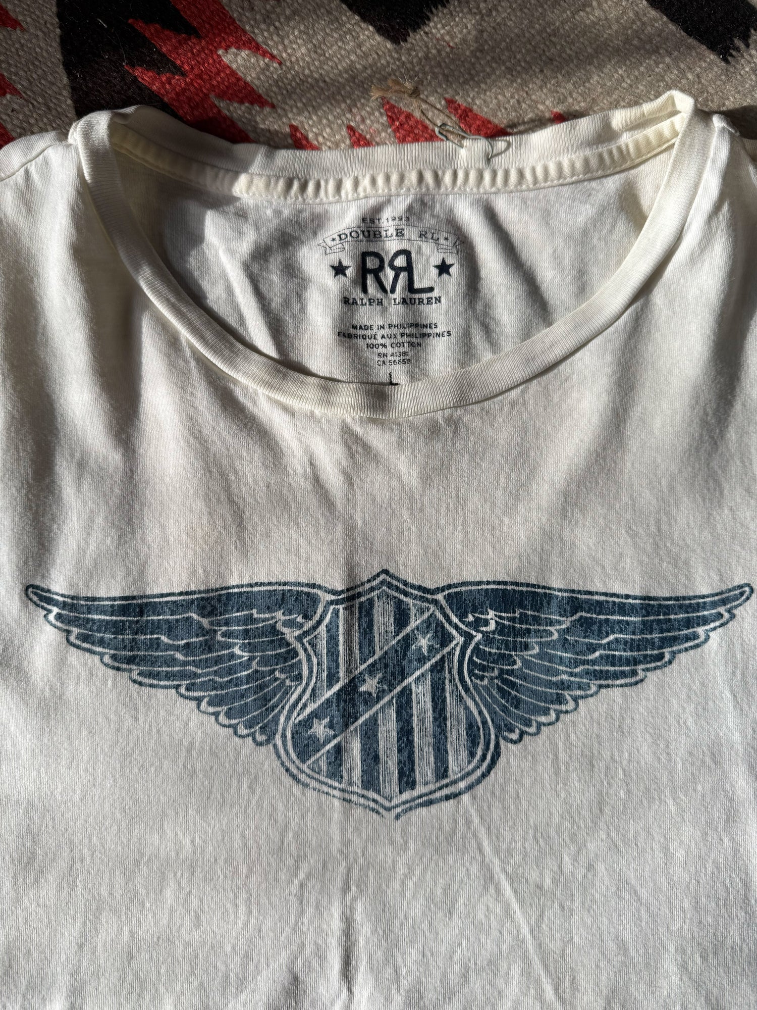 RRL Ralph Lauren White Wing T-Shirt | Doug Bihlmaier