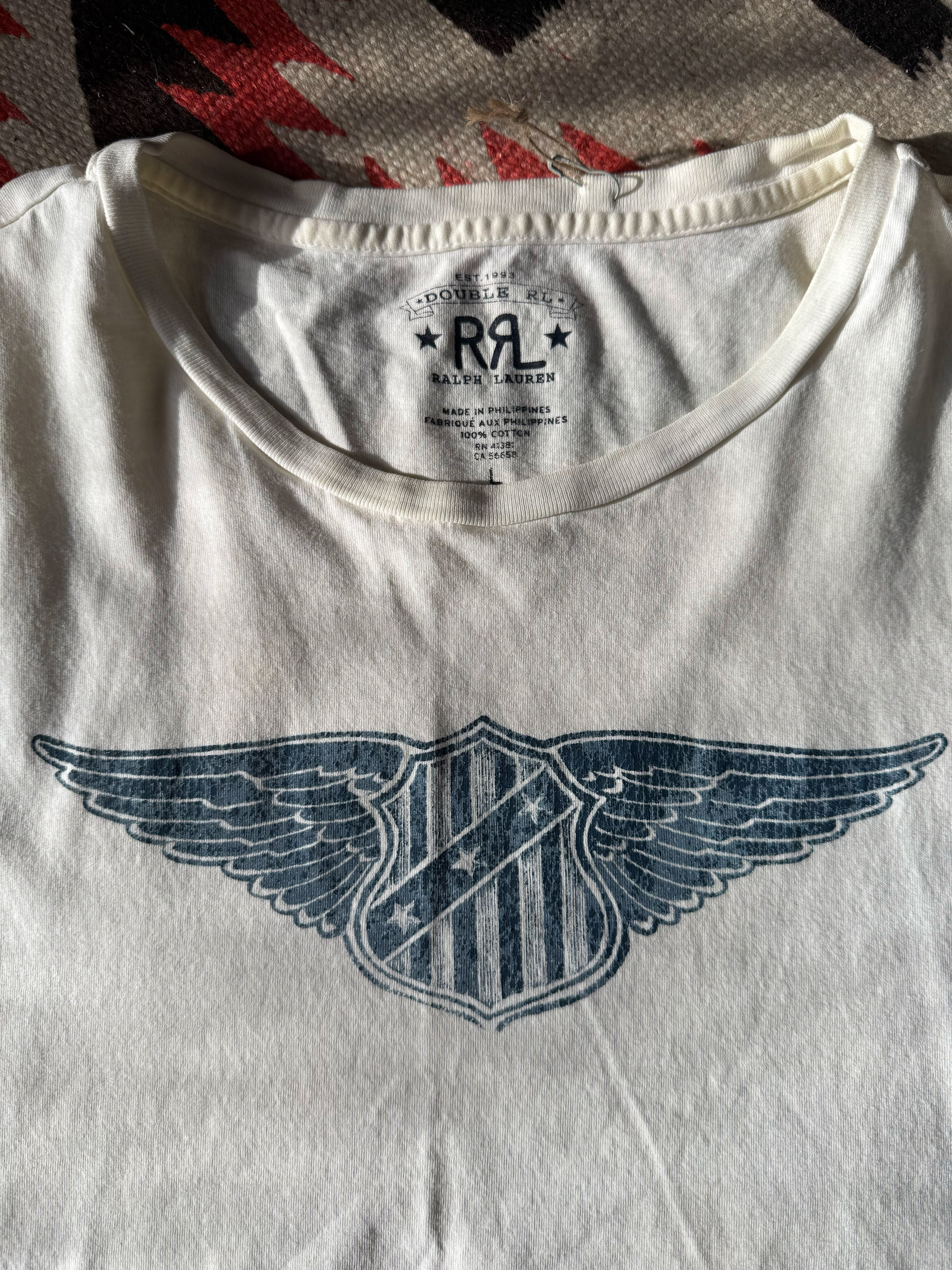 RRL Ralph Lauren White Wing T-Shirt | Doug Bihlmaier