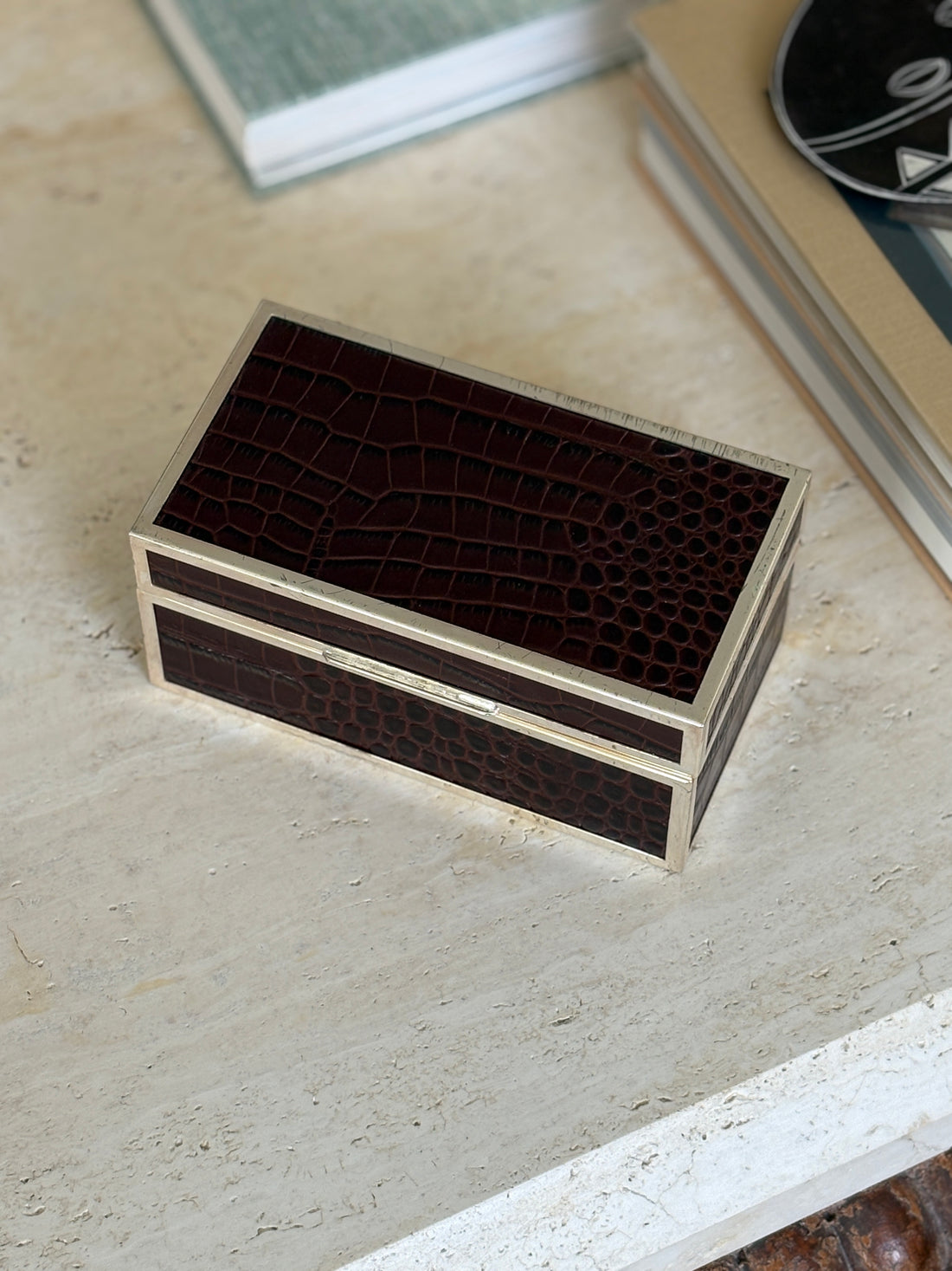 Ralph Lauren Chapman Faux Croc Wood-Lined Box | Collectors Gene