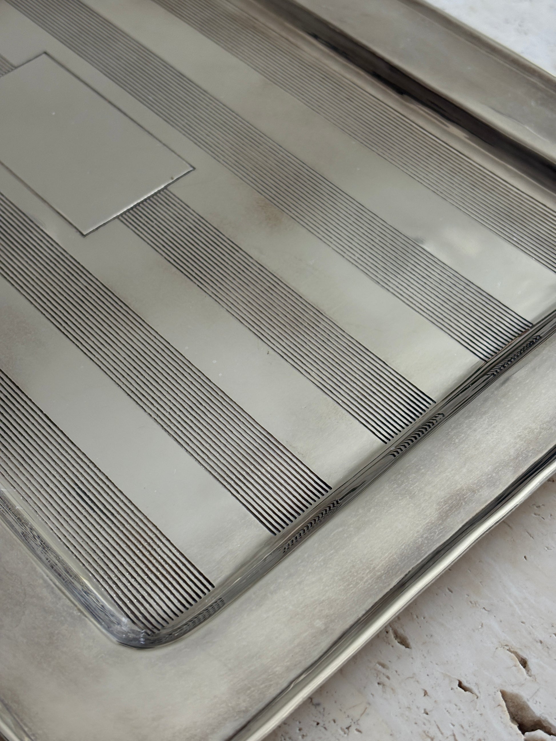 Ralph Lauren Cocktail Silver-Plated Bar Tray | Collectors Gene Vintage Finds