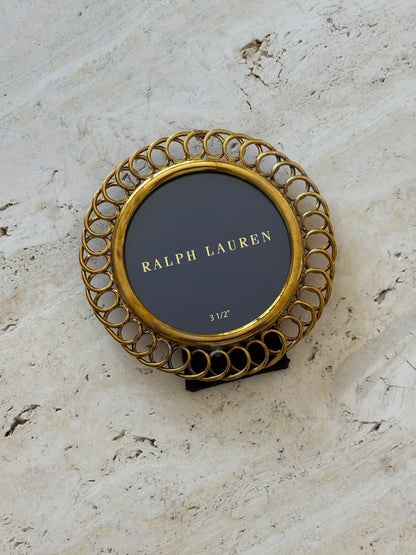 Ralph Lauren Gold-Plated Gardiner 3.5" Round Frame | Collectors Gene Rare Finds