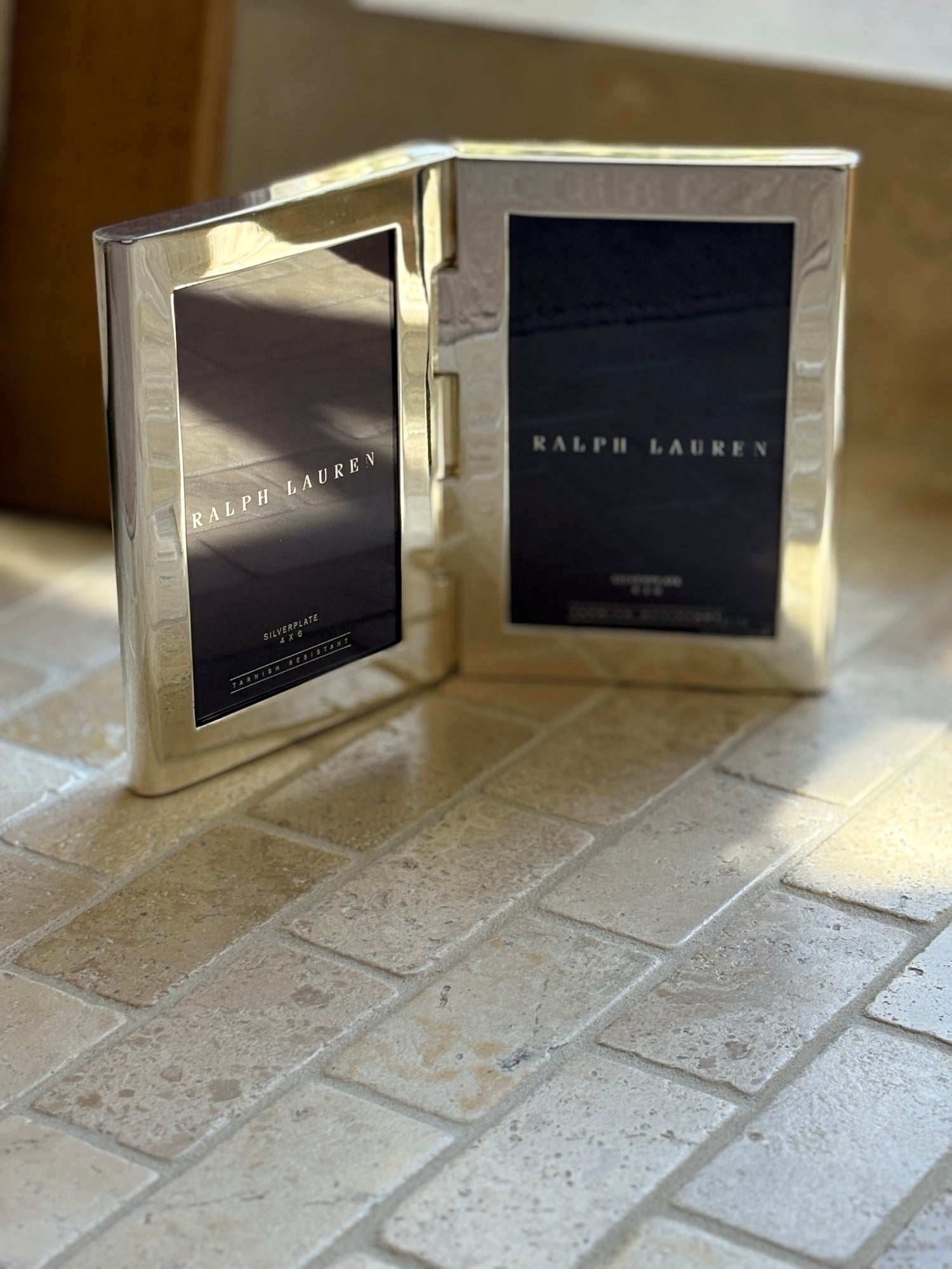 Ralph Lauren Home "Mercer Street" Silverplate Dual 4x6 Frame | Collectors Gene