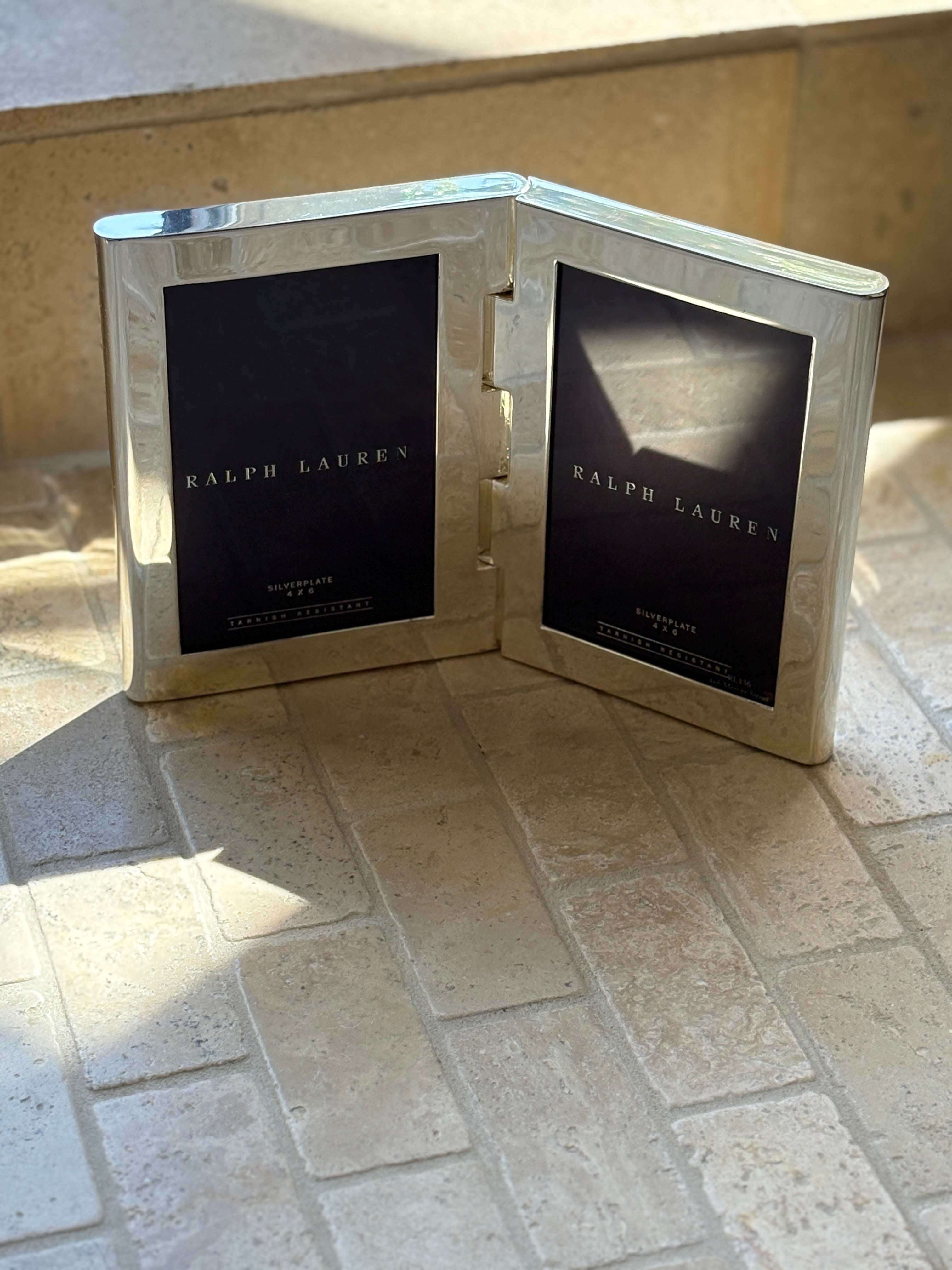 Ralph Lauren Home "Mercer Street" Silverplate Dual 4x6 Frame | Collectors Gene