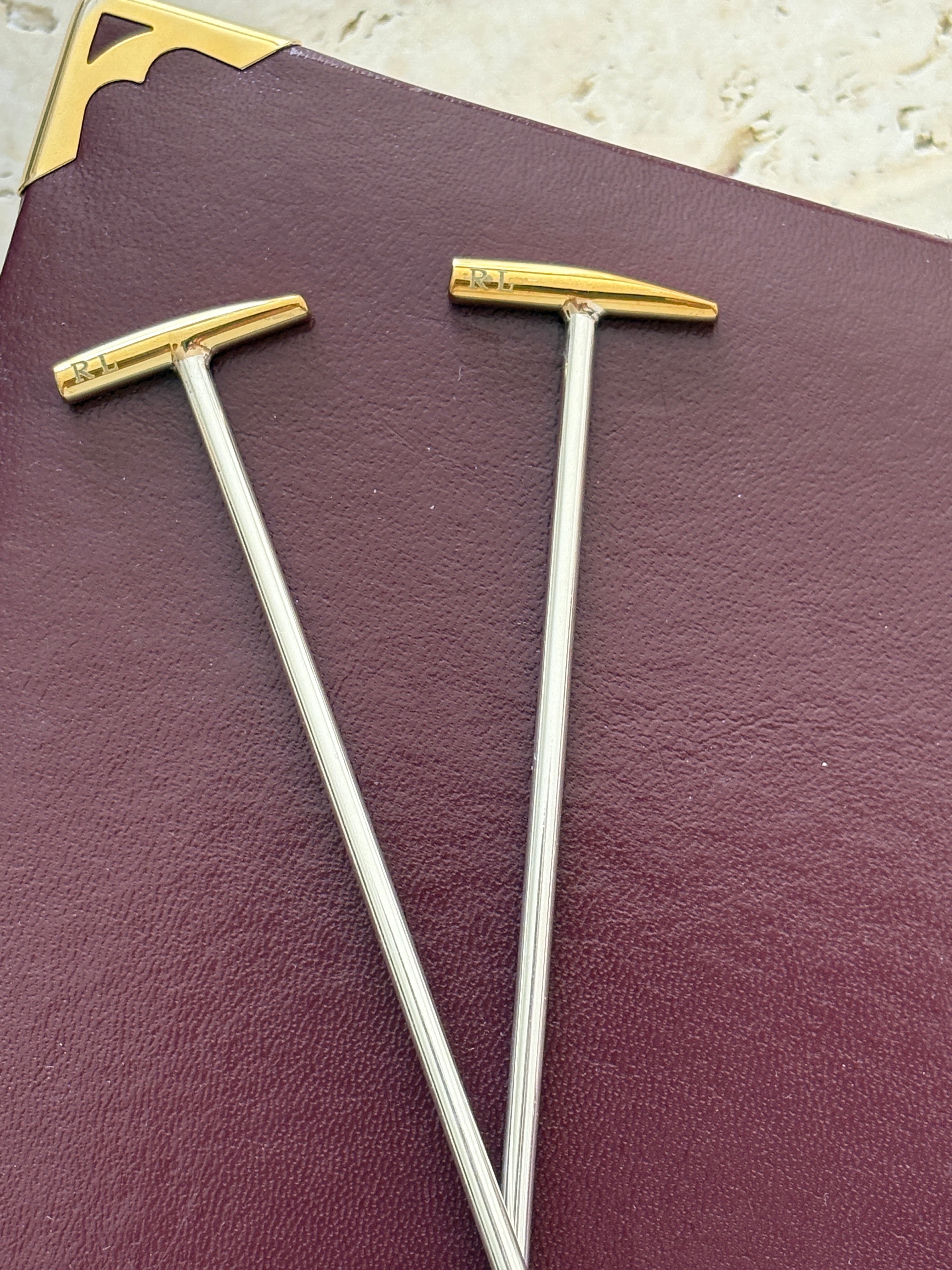 Ralph Lauren Kipton Polo Mallet Set of Cocktail Picks | Collectors Gene Collectibles