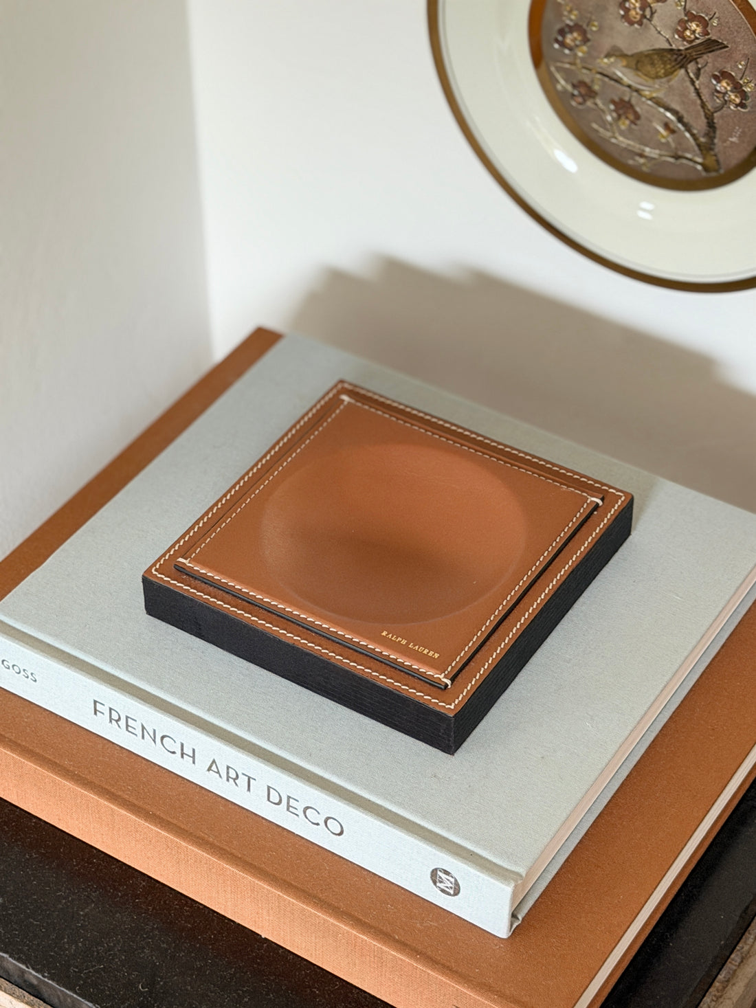 Ralph Lauren Leather &amp; Teak Catchall
