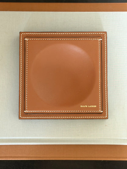 Ralph Lauren Leather &amp; Teak Catchall