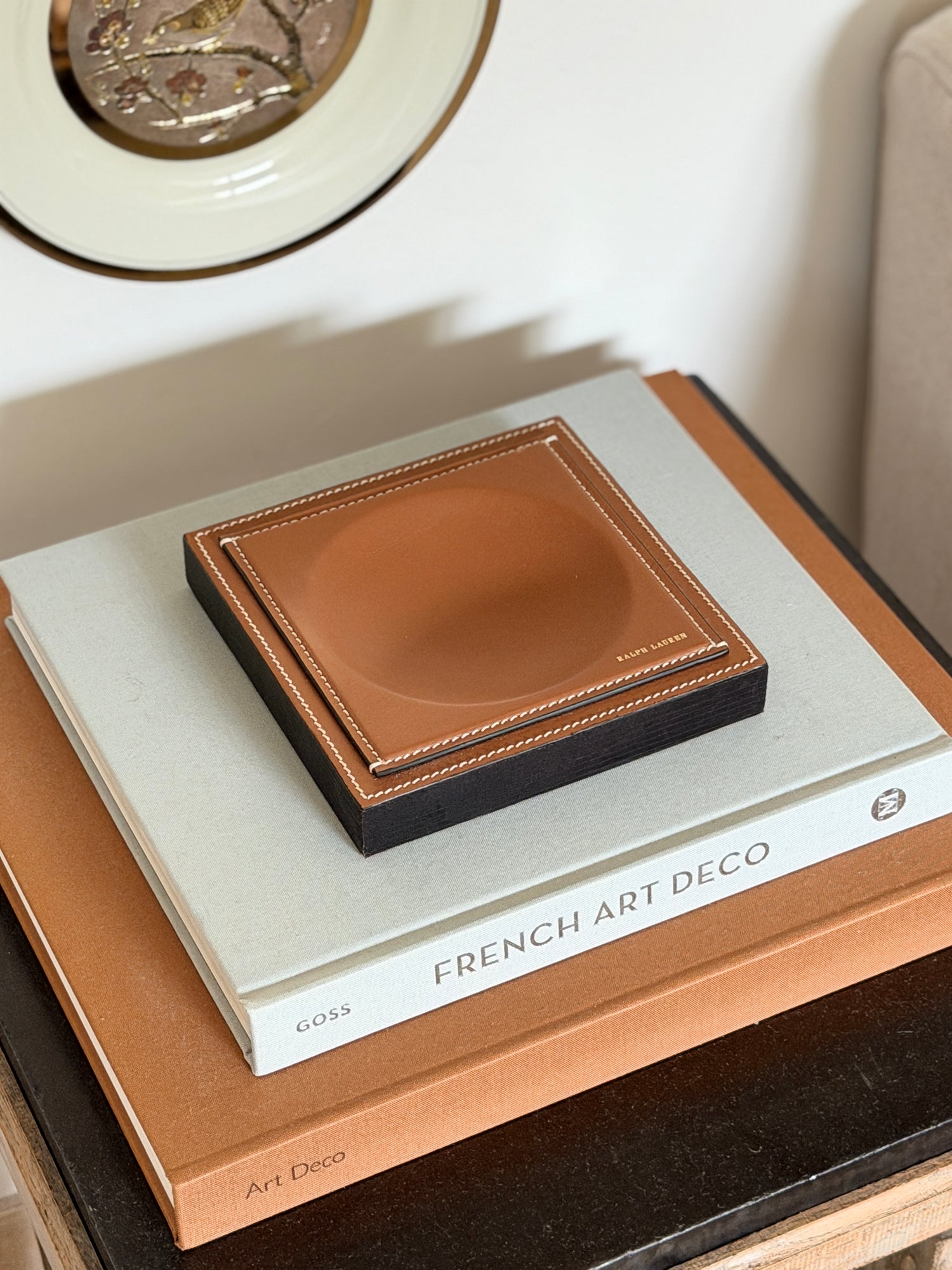 Ralph Lauren Leather &amp; Teak Catchall