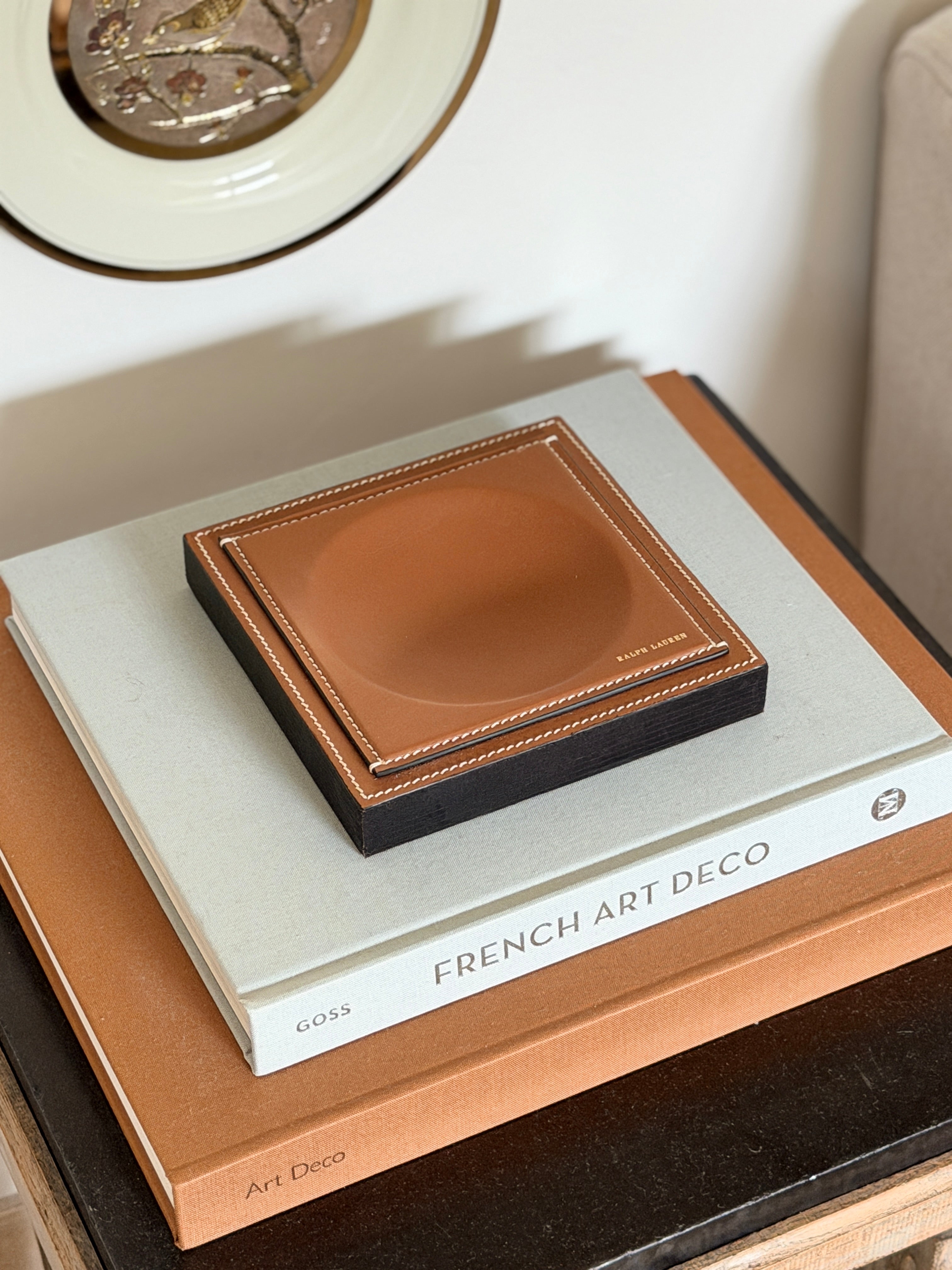 Ralph Lauren Leather &amp; Teak Catchall