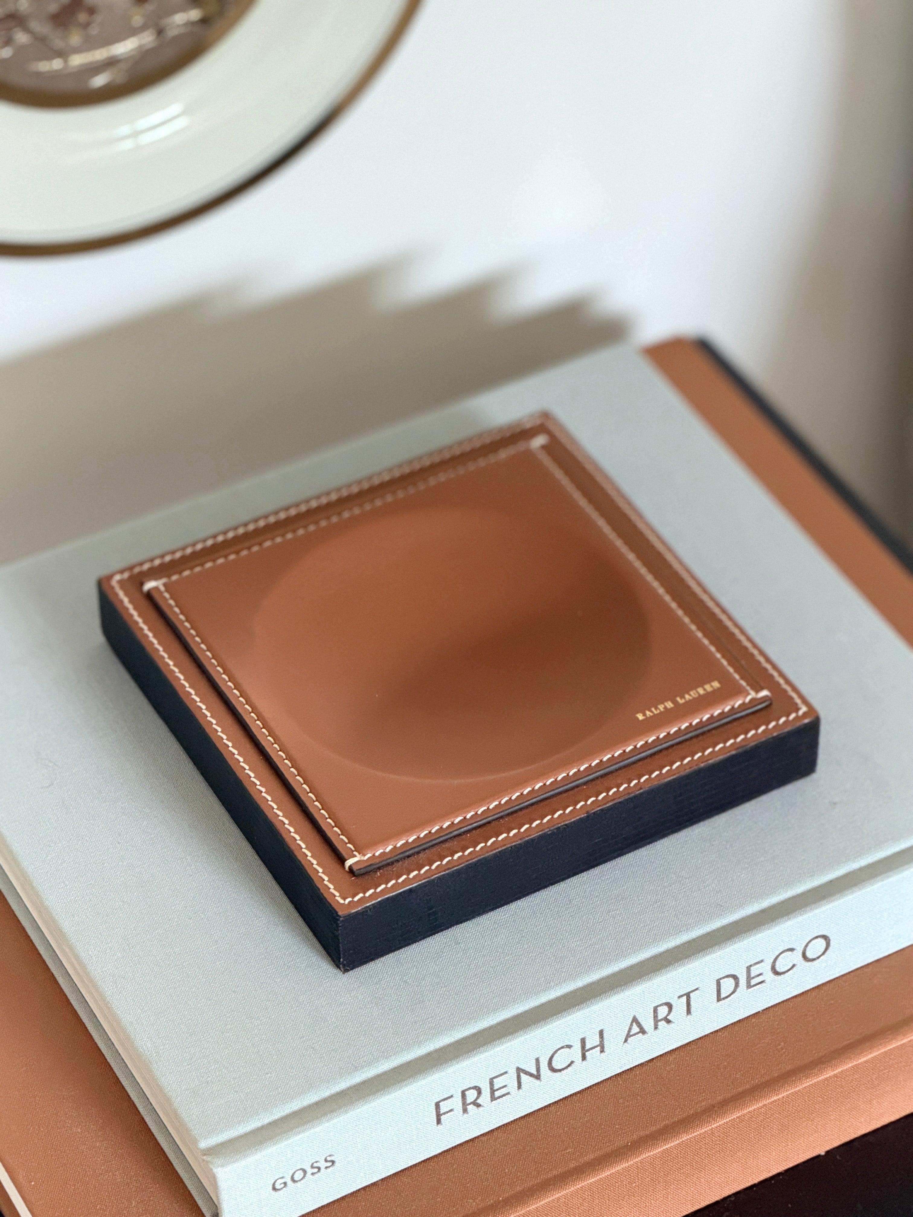 Ralph Lauren Leather &amp; Teak Catchall