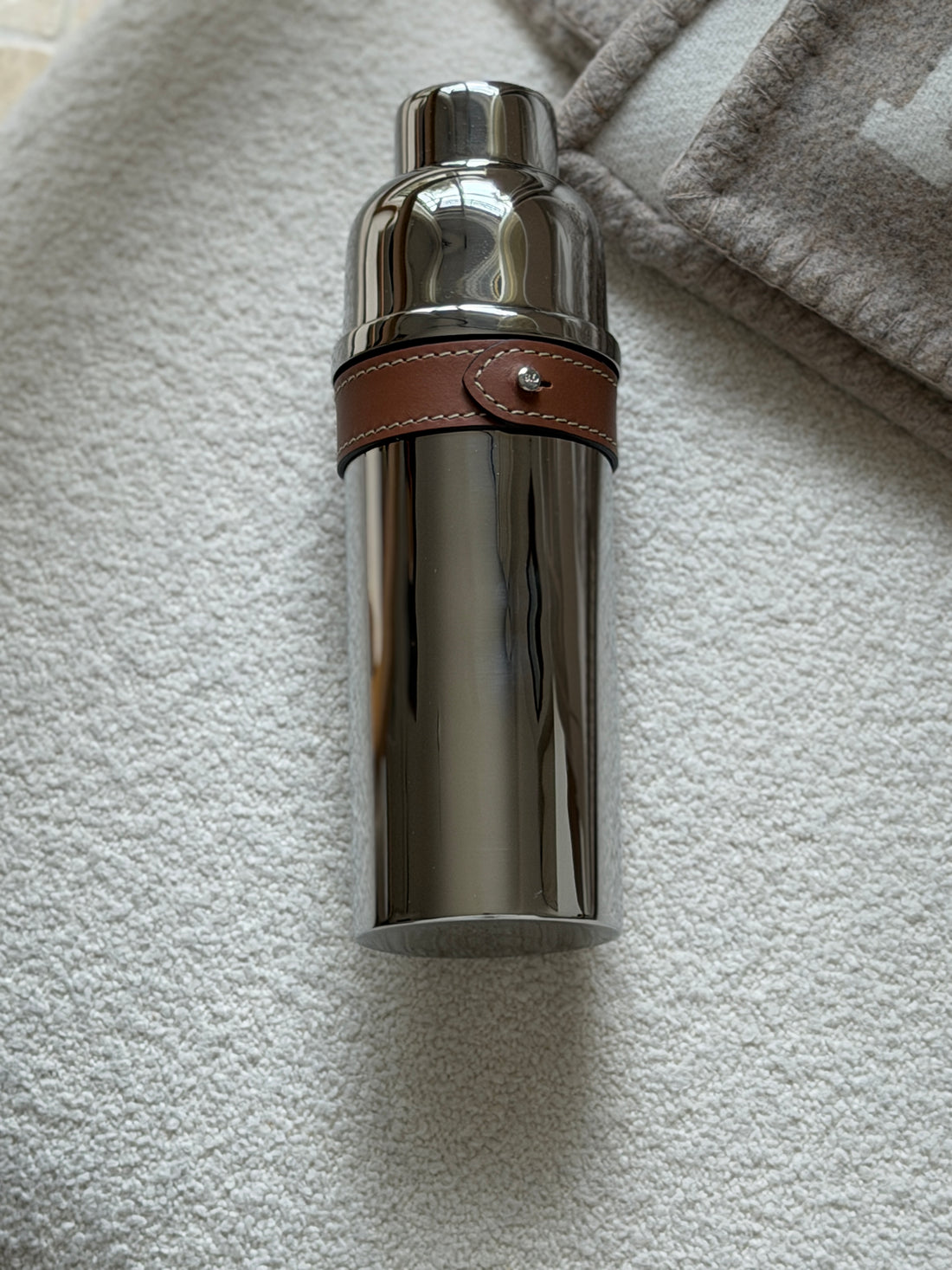 Ralph Lauren Leather Trim Cocktail Shaker with Original Box | Collectors Gene
