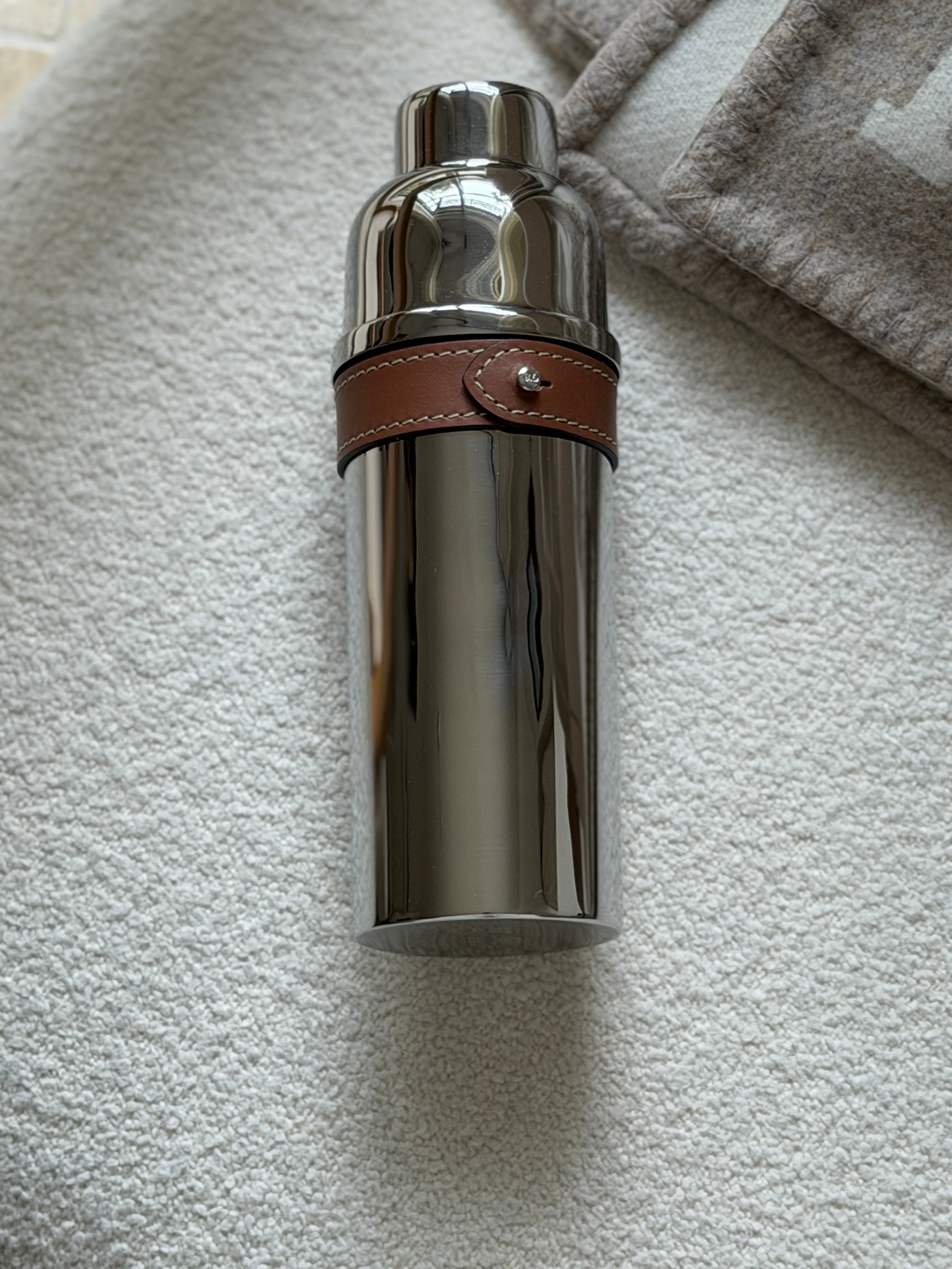 Ralph Lauren Leather Trim Cocktail Shaker with Original Box | Collectors Gene