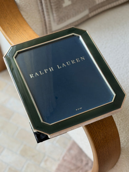 Ralph Lauren Meyer 8x10 Octagonal Picture Frame in Green Silver | Collectors Gene