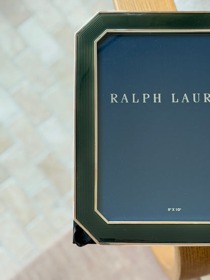 Ralph Lauren Meyer 8x10 Octagonal Picture Frame in Green Silver | Collectors Gene