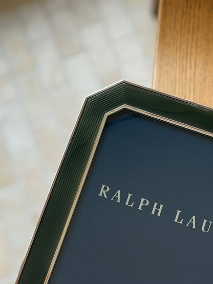 Ralph Lauren Meyer 8x10 Octagonal Picture Frame in Green Silver | Collectors Gene