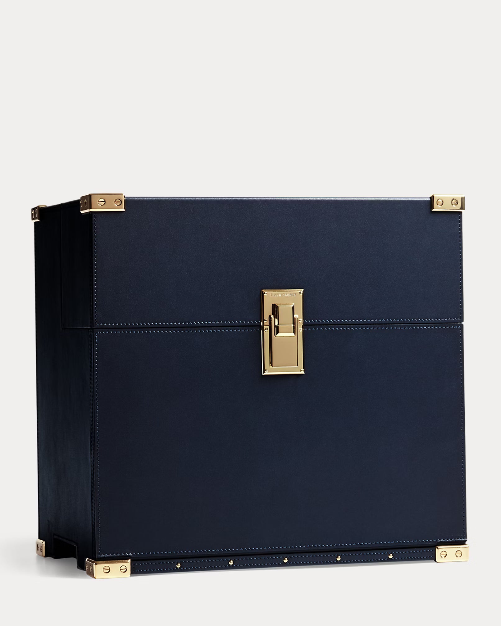 Ralph Lauren Parker Leather Cocktail Mixologist Bar Box | Collectors Gene Vintage Finds