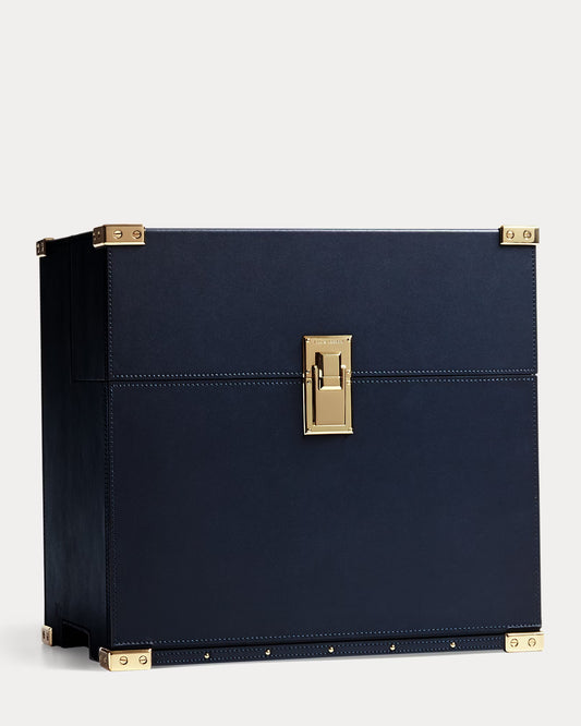 Ralph Lauren Parker Leather Cocktail Mixologist Bar Box | Collectors Gene Vintage Finds