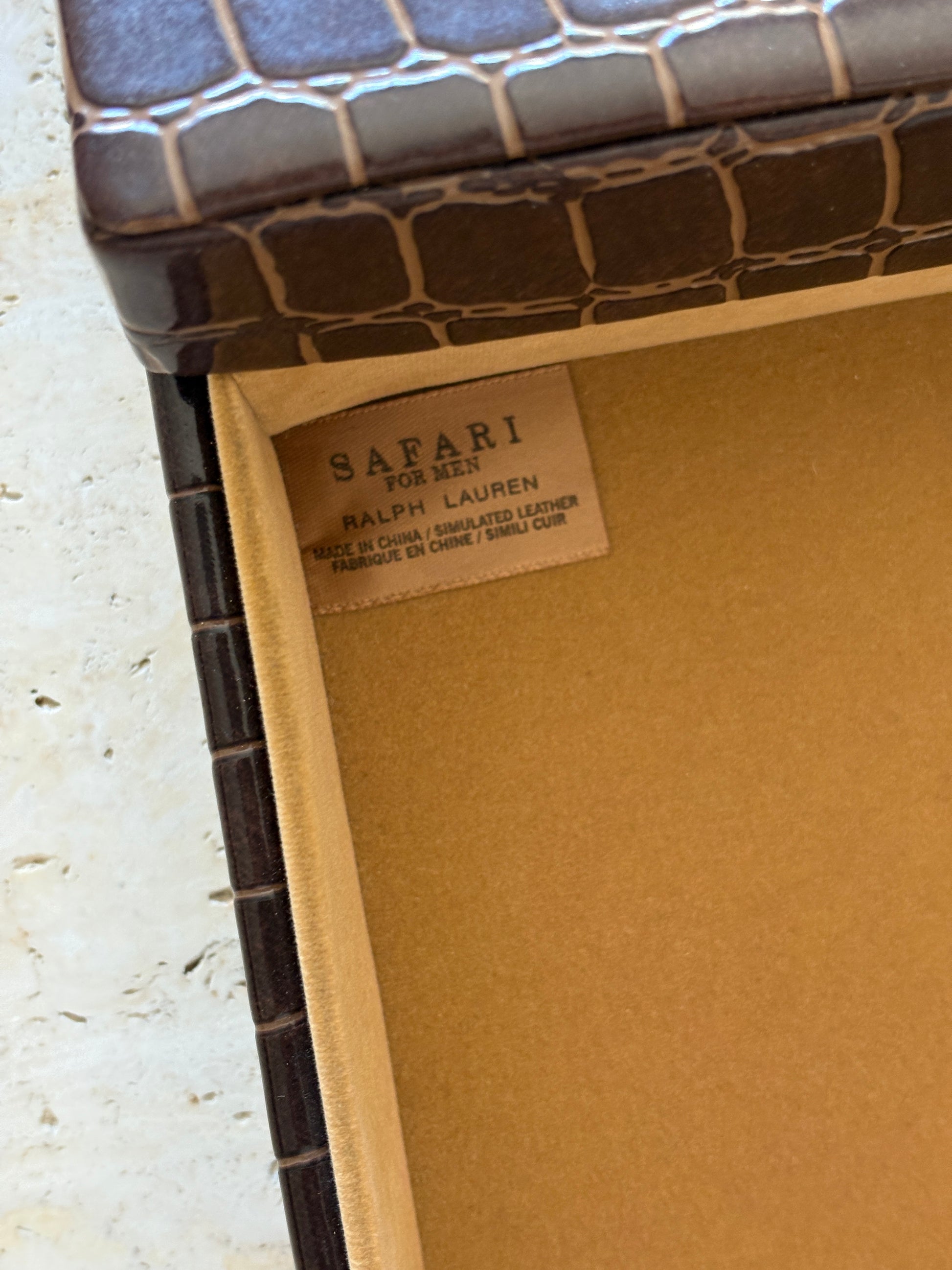 Ralph Lauren Safari Faux Skin Storage Box | Collectors Gene Rare & Collectible
