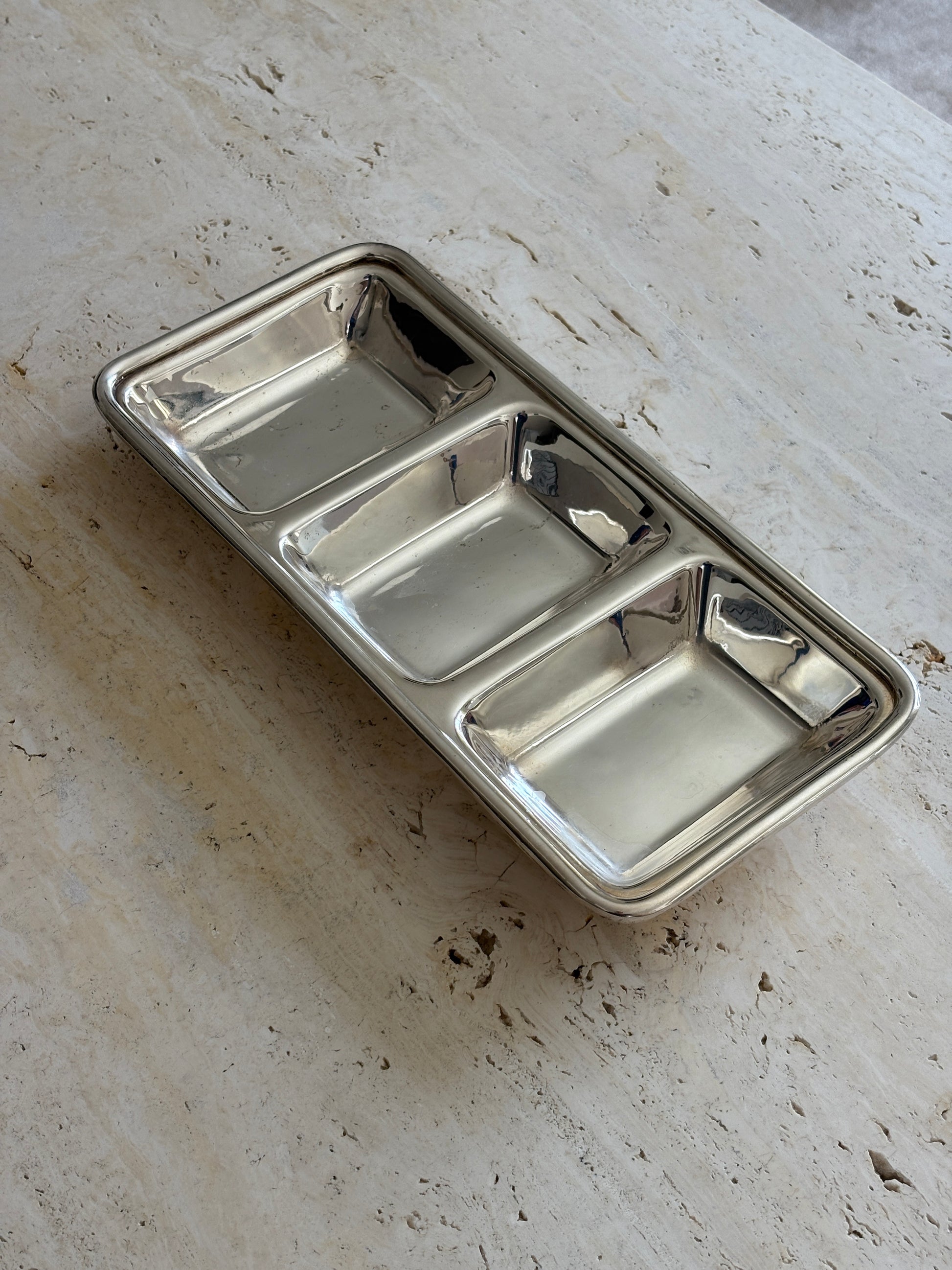 Ralph Lauren Silver-Plated Three-Section Serving Dish | Collectors Gene Vintage Finds
