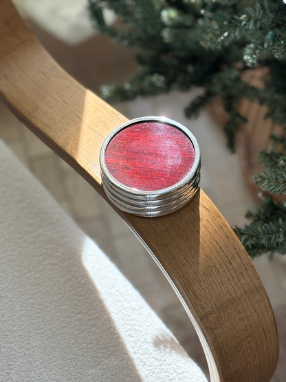 Ralph Lauren Silver and Mahogany Coasters - Set of 4 | Collectors Gene