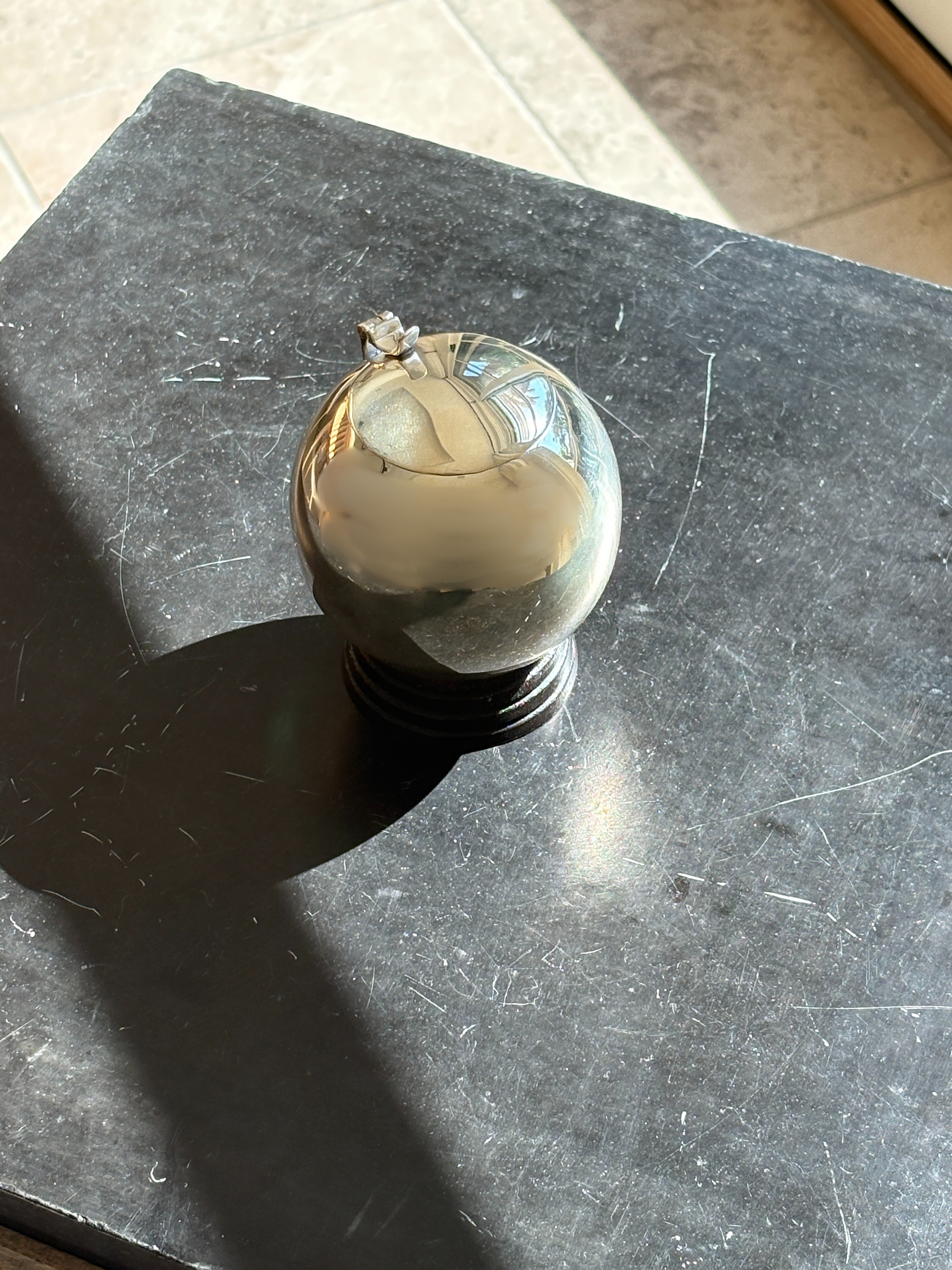 Ralph Lauren Spherical Ashtray with Wood Base | Collectors Gene