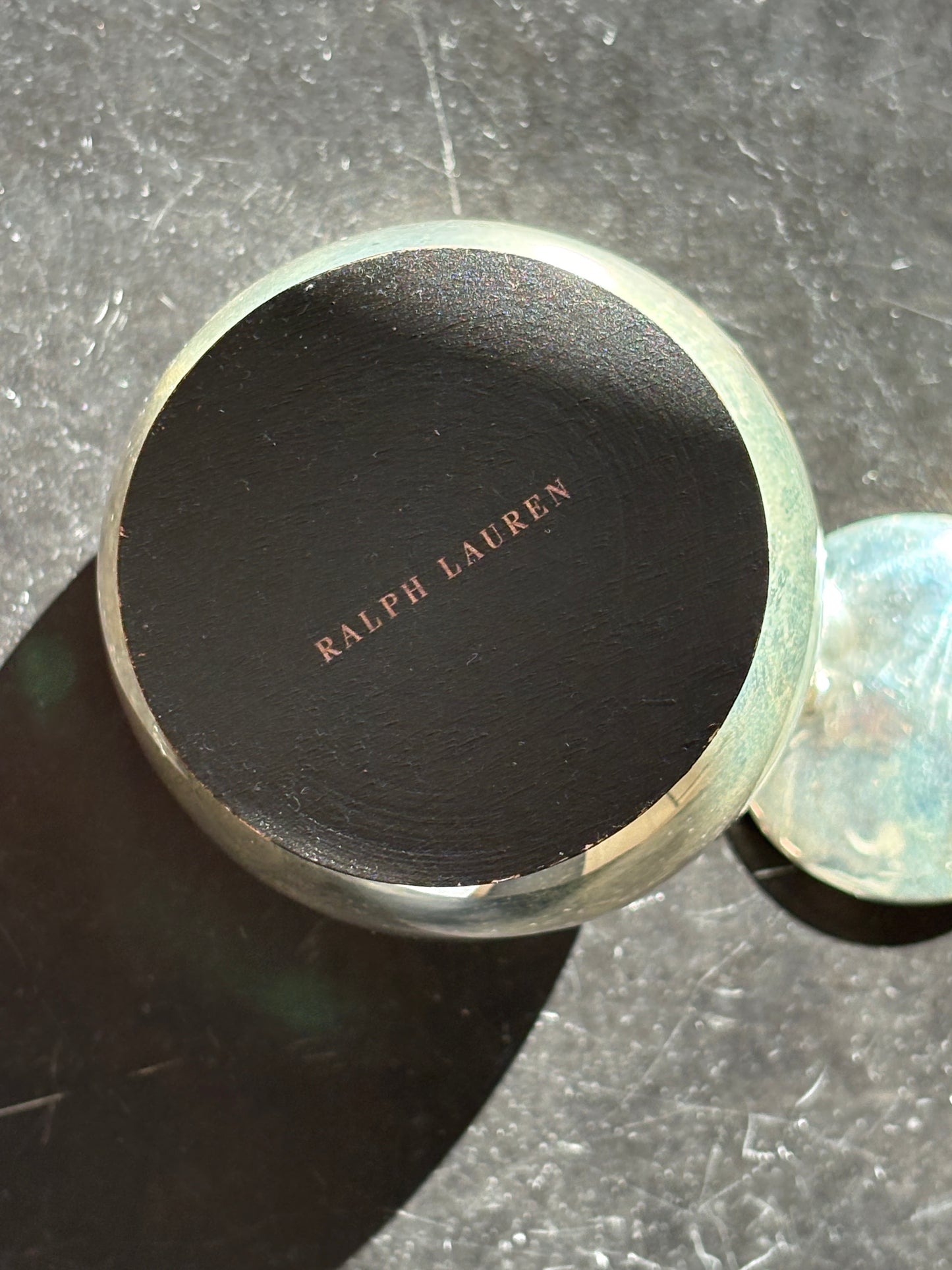 Ralph Lauren Spherical Ashtray with Wood Base | Collectors Gene