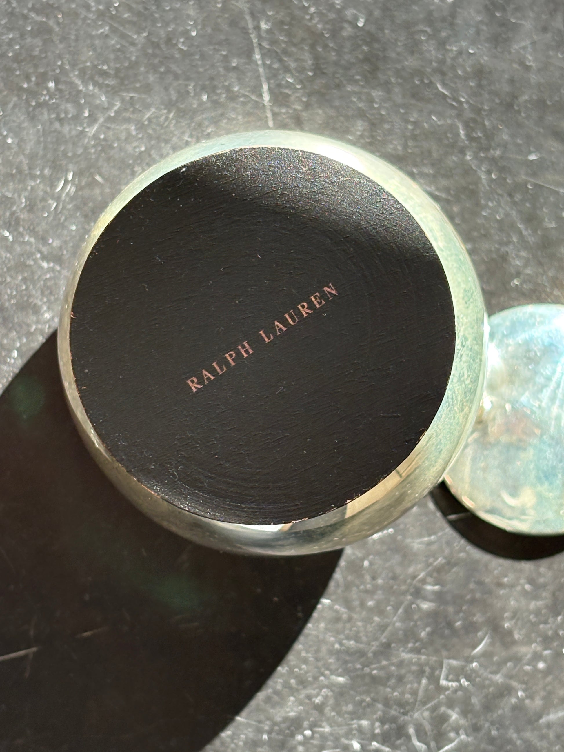 Ralph Lauren Spherical Ashtray with Wood Base | Collectors Gene