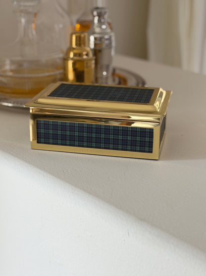 Ralph Lauren Tartan Brass Decorative Box | Collectors Gene