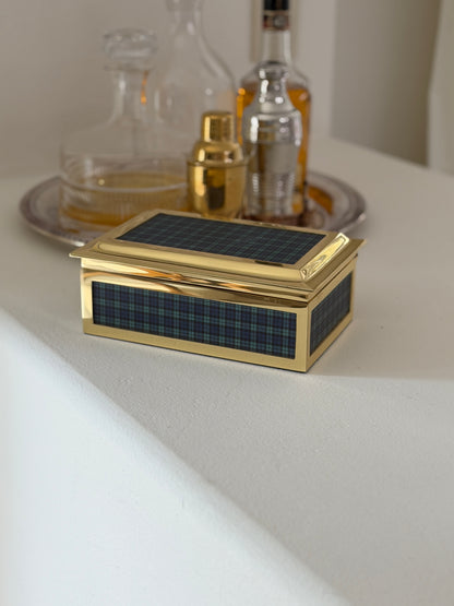 Ralph Lauren Tartan Brass Decorative Box | Collectors Gene