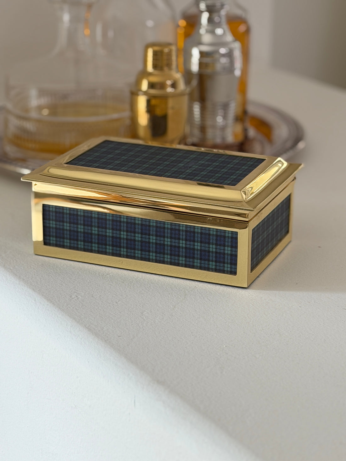Ralph Lauren Tartan Brass Decorative Box | Collectors Gene