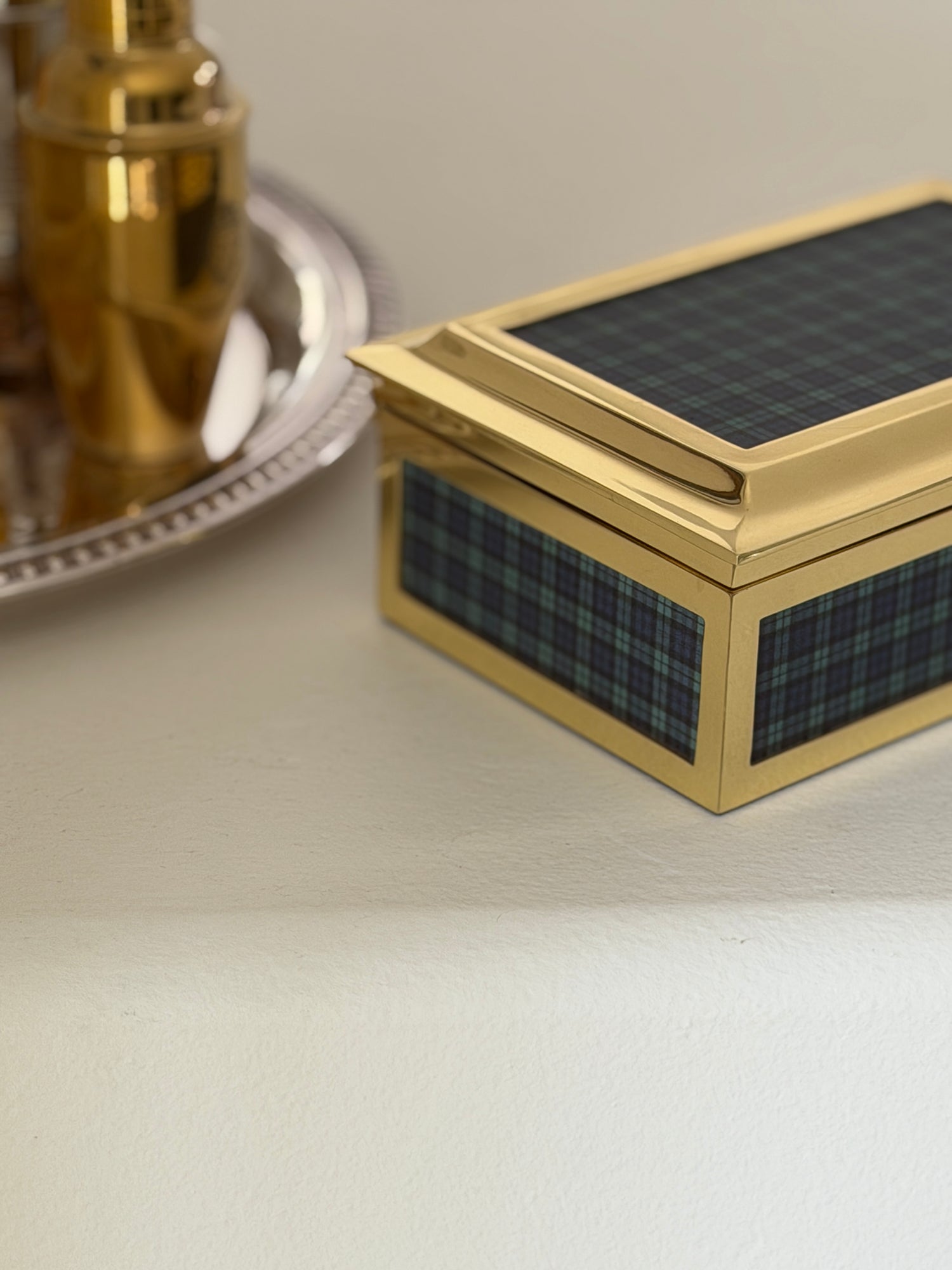 Ralph Lauren Tartan Brass Decorative Box | Collectors Gene