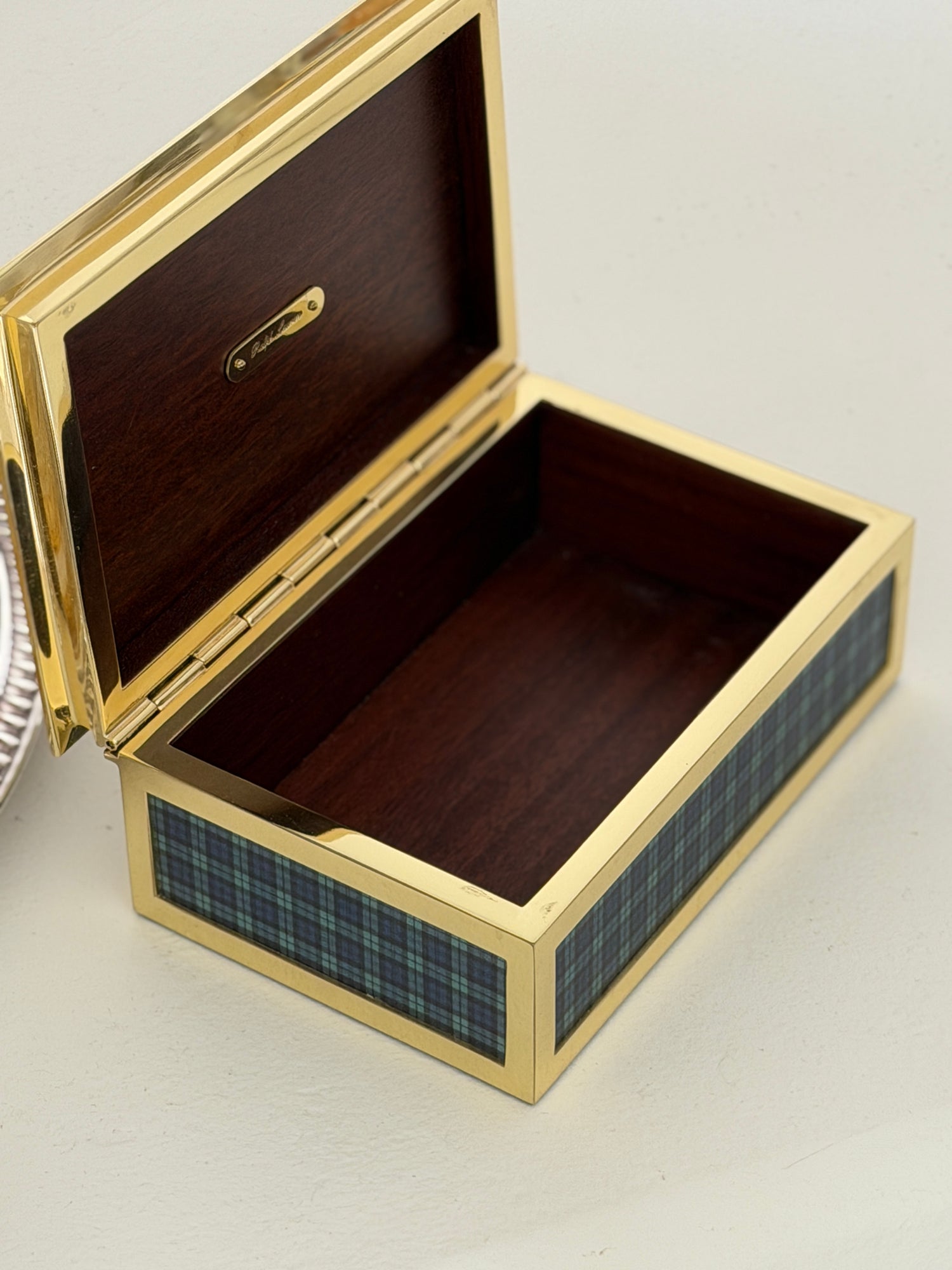 Ralph Lauren Tartan Brass Decorative Box | Collectors Gene