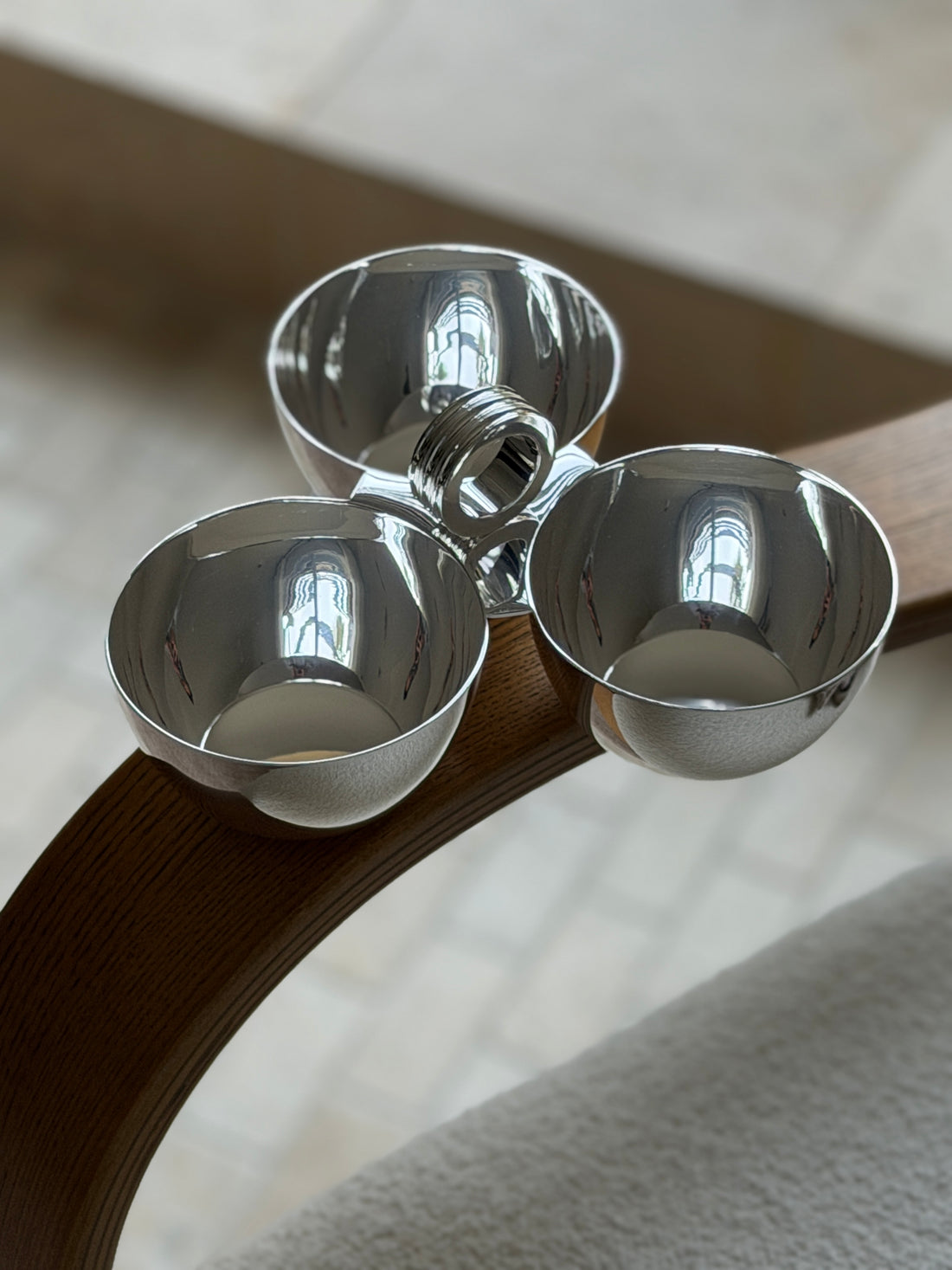 Ralph Lauren Triple Nut Bowl in Silver Plated Brass | Collectors Gene