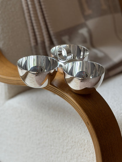 Ralph Lauren Triple Nut Bowl in Silver Plated Brass | Collectors Gene