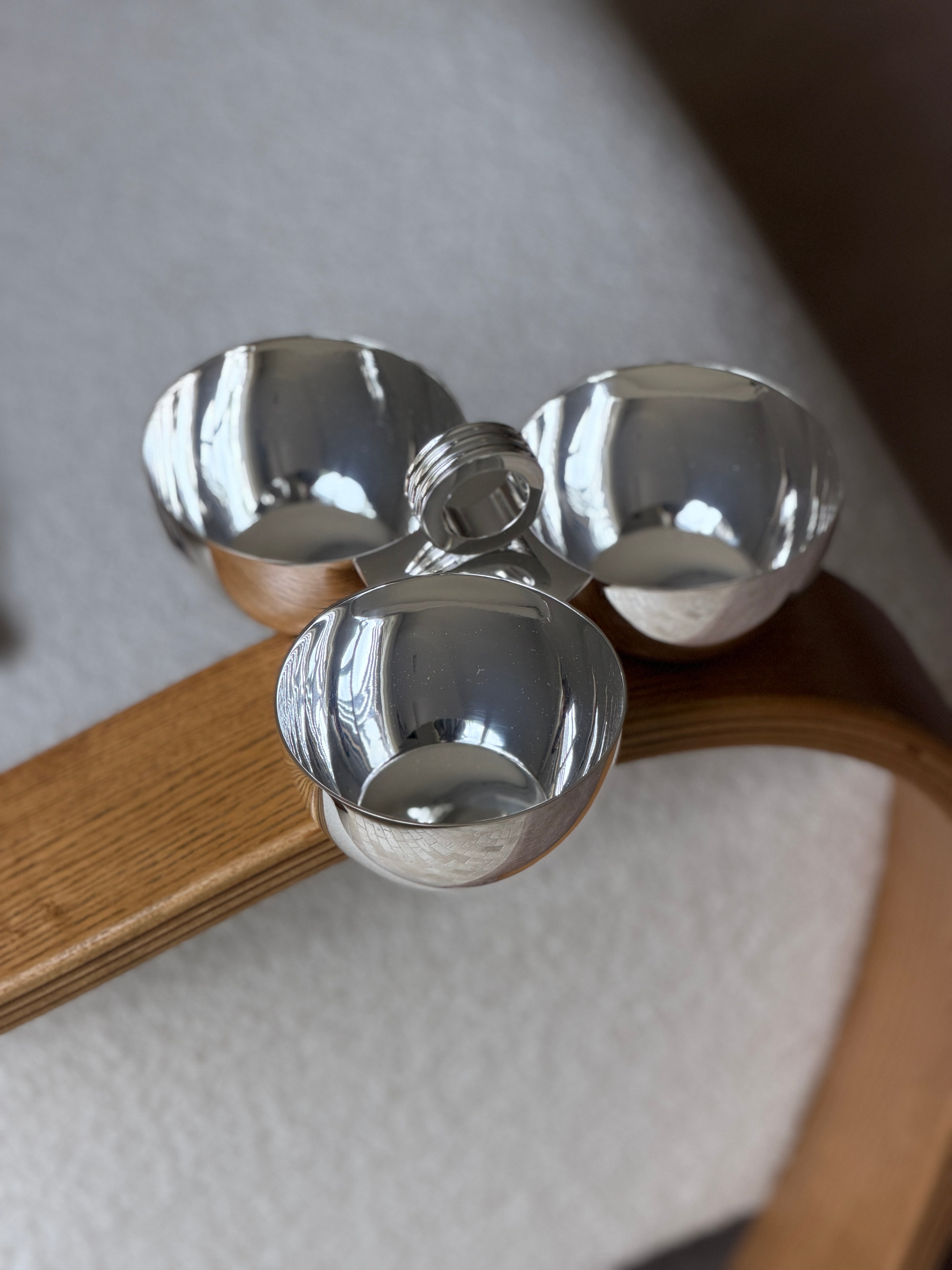 Ralph Lauren Triple Nut Bowl in Silver Plated Brass | Collectors Gene