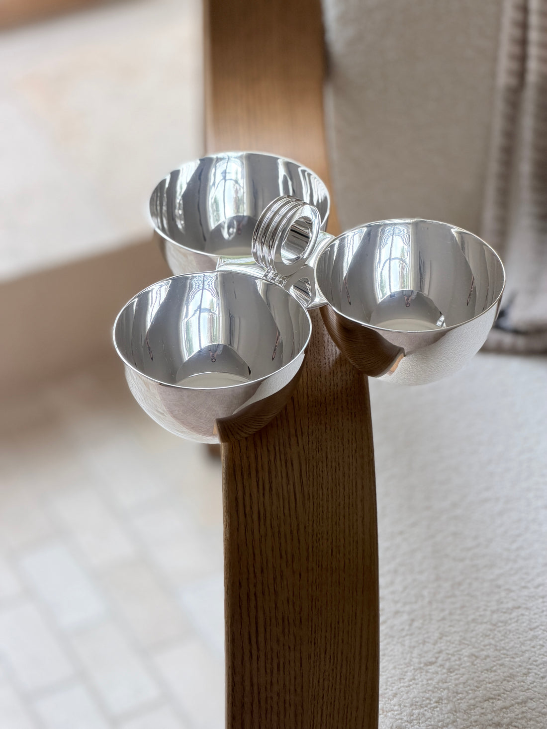Ralph Lauren Triple Nut Bowl in Silver Plated Brass | Collectors Gene