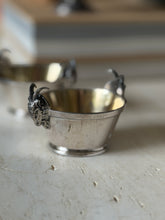 Ram s Head Salt Cellars in Silver Plate with Gilt Interior - Antique - c.1900 | Collectors Gene
