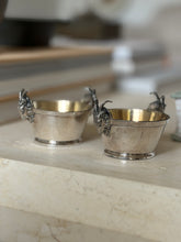 Ram s Head Salt Cellars in Silver Plate with Gilt Interior - Antique - c.1900 | Collectors Gene