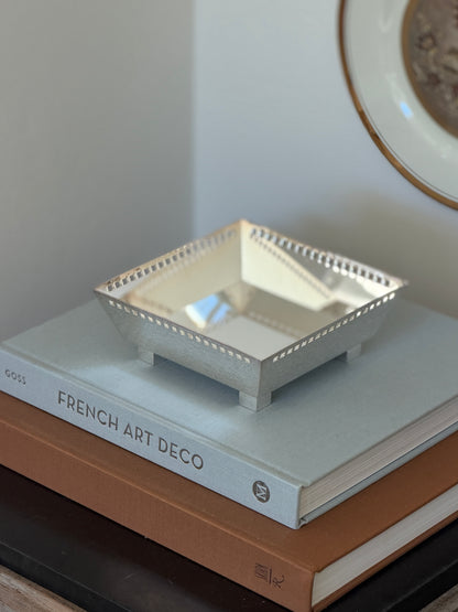 Richard Meier for Swid Powell Silver Plated Square Footed Bowl — Italy c.1980s