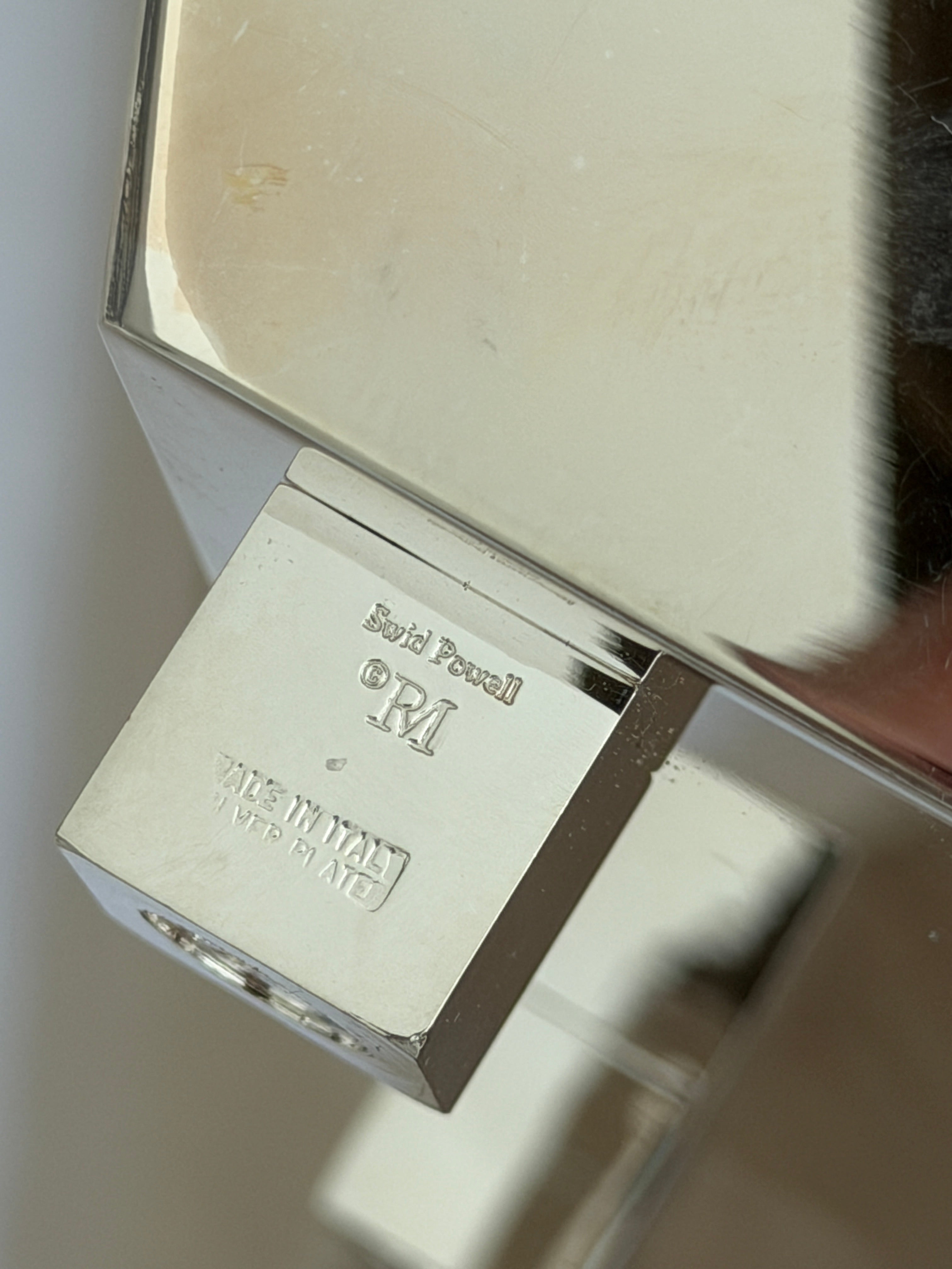 Richard Meier for Swid Powell Silver Plated Square Footed Bowl — Italy c.1980s