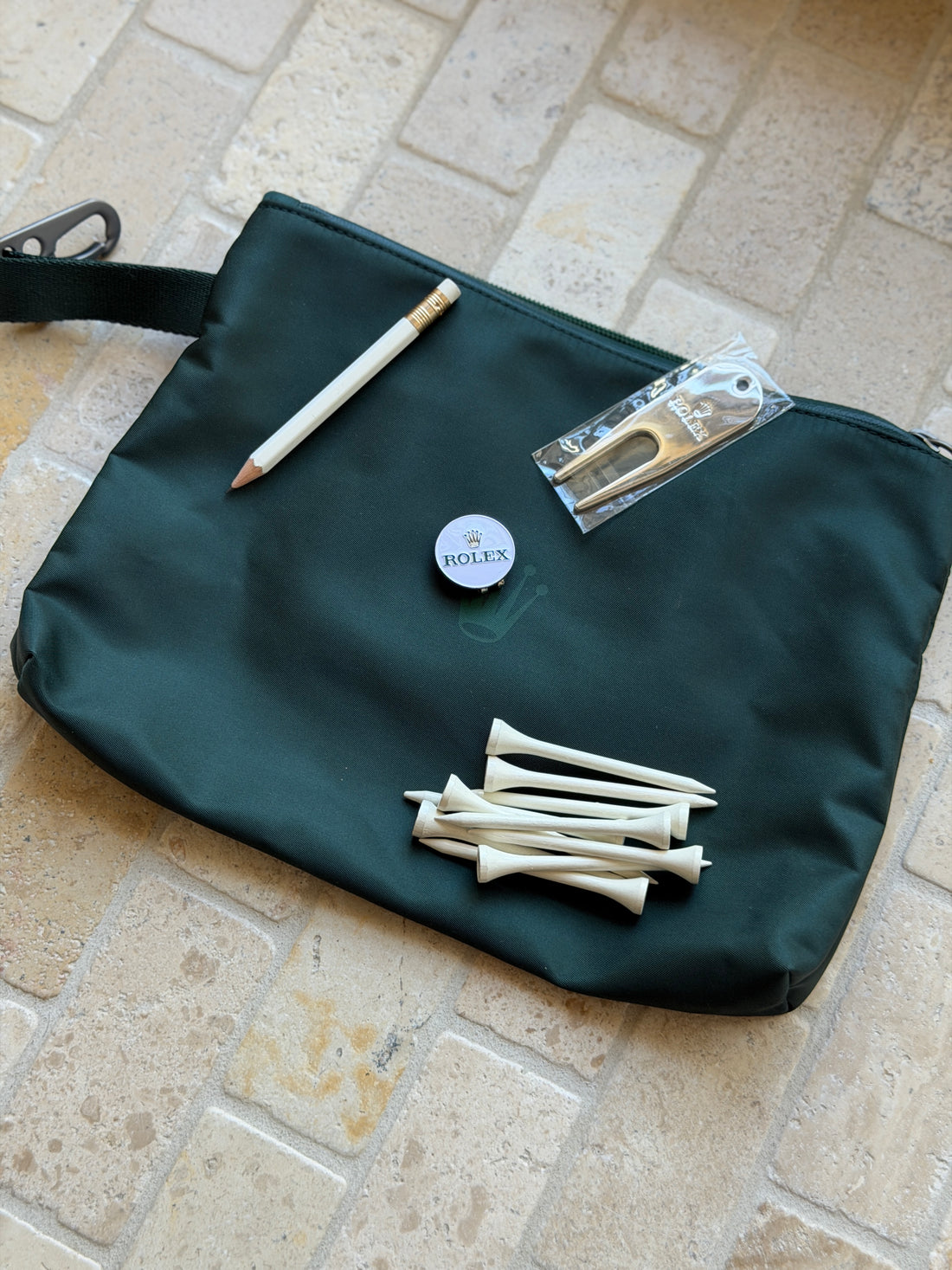 Rolex Golf Accessories Set with Pouch Divot Tool Ball Marker Tees | Collectors Gene