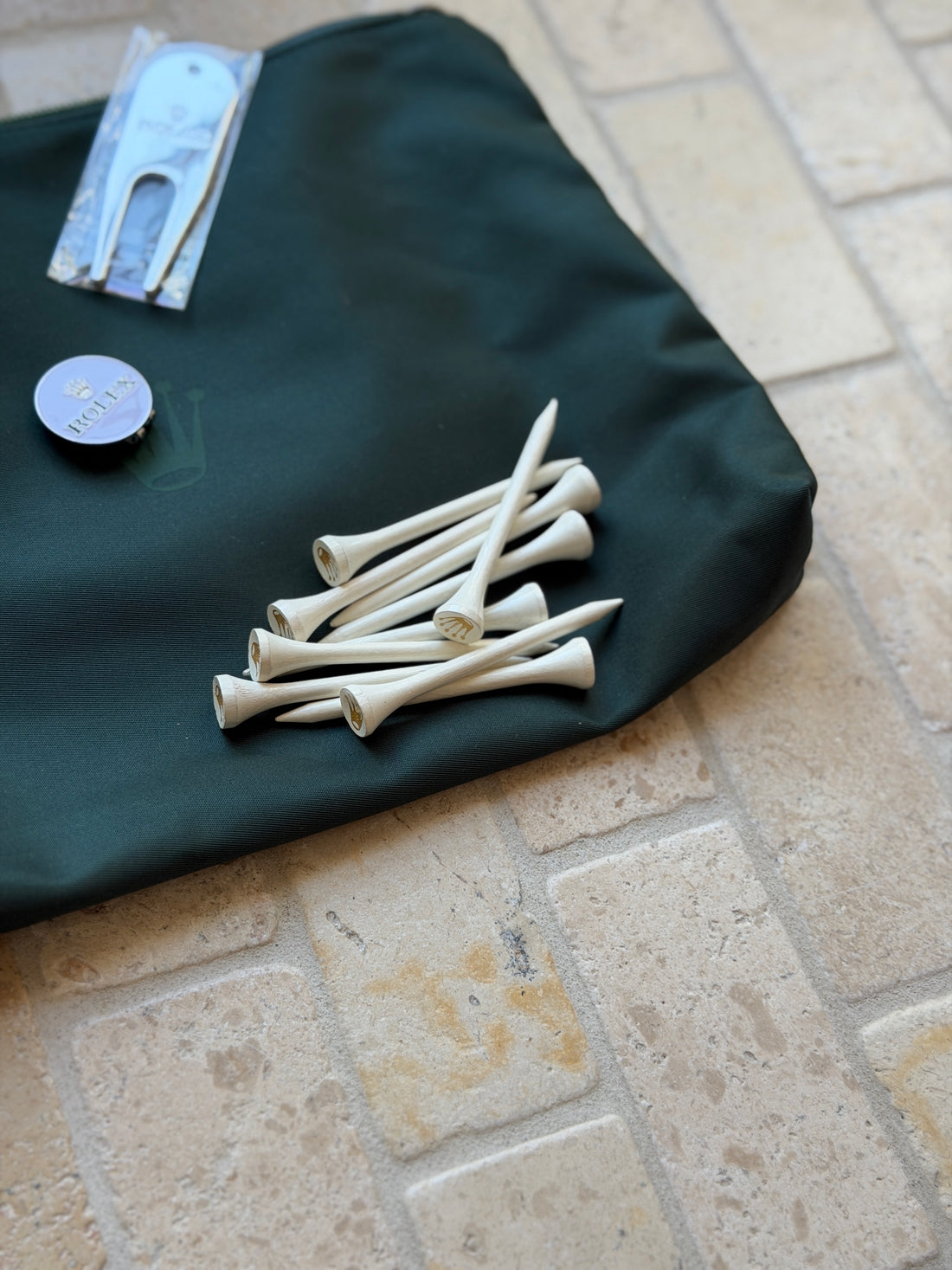 Rolex Golf Accessories Set with Pouch Divot Tool Ball Marker Tees | Collectors Gene
