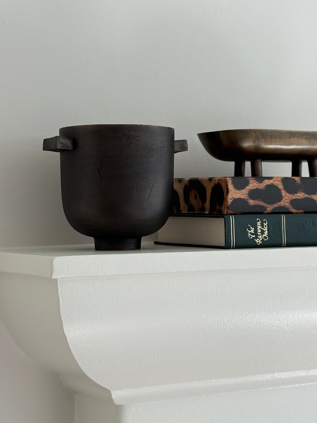 Rounded Sculptural Aluminum Planter with Antiqued Bronze Finish | Collectors Gene